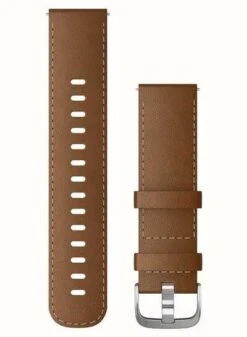 Garmin Quick Release Strap (22mm) Brown Leather / Silver Hardware - Strap Only