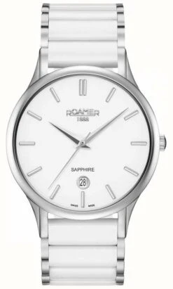 Roamer Men's | C-Line | White Dial | White Ceramic Bracelet