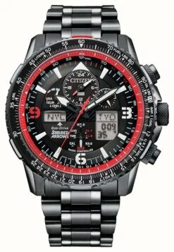 Citizen Red Arrows Skyhawk A-T Limited Edition Eco-Drive Promaster Radio Controlled Plated Stainless Steel