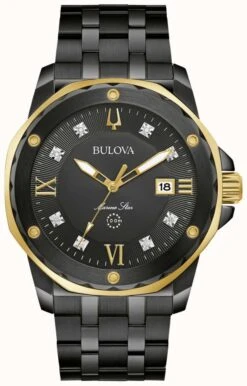 Bulova Marine Star Diamond 44mm Black PVD