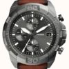 Fossil Men's Bronson | Grey Chronograph Dial | Brown Leather Strap -Festinest Zone product91493 4369 cropped.jpg.thumb FFFCFA 597x1000